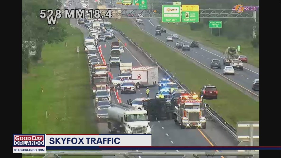 Crash blocks all eastbound lanes on Beachline near SR-417